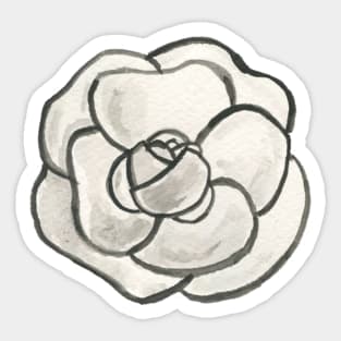 Classic Cream Camellia Watercolour Sticker